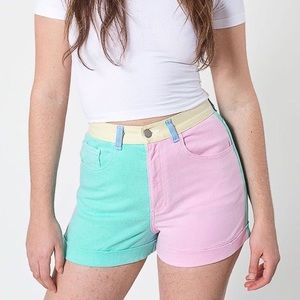 American Apparel Color Block Shorts